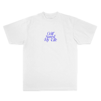 Golf Saved My Life Tee (White / Blue Print)