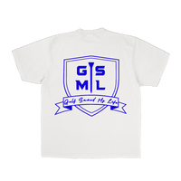 Golf Saved My Life Tee (White / Blue Print)