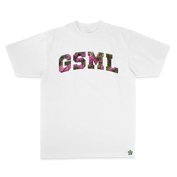 GSML Azalea Tee Front - White
