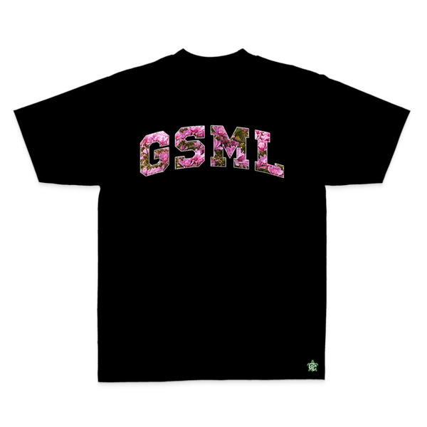 GSML Magnolia Tee Front - Black